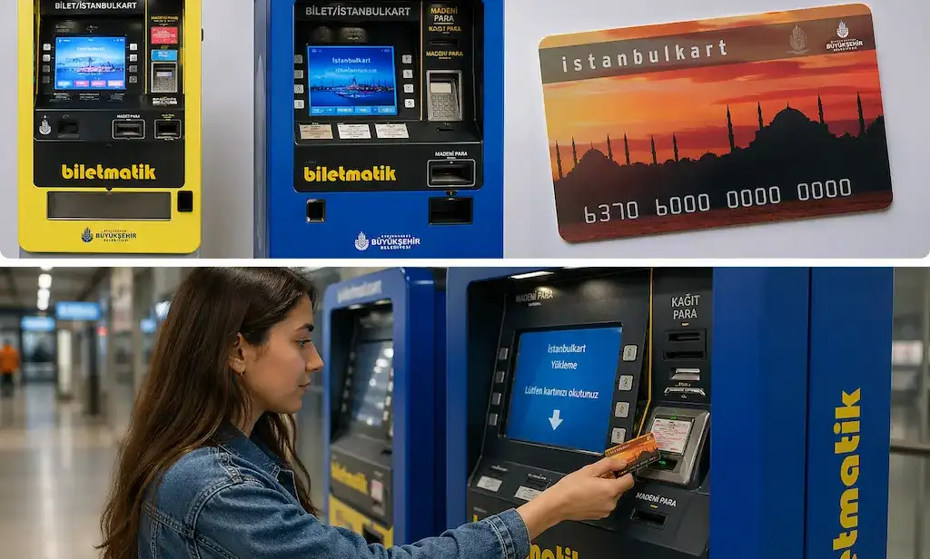 Istanbulkart транспортная карта Стамбул автомат пополнения
