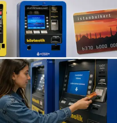 Istanbulkart транспортная карта Стамбул автомат пополнения