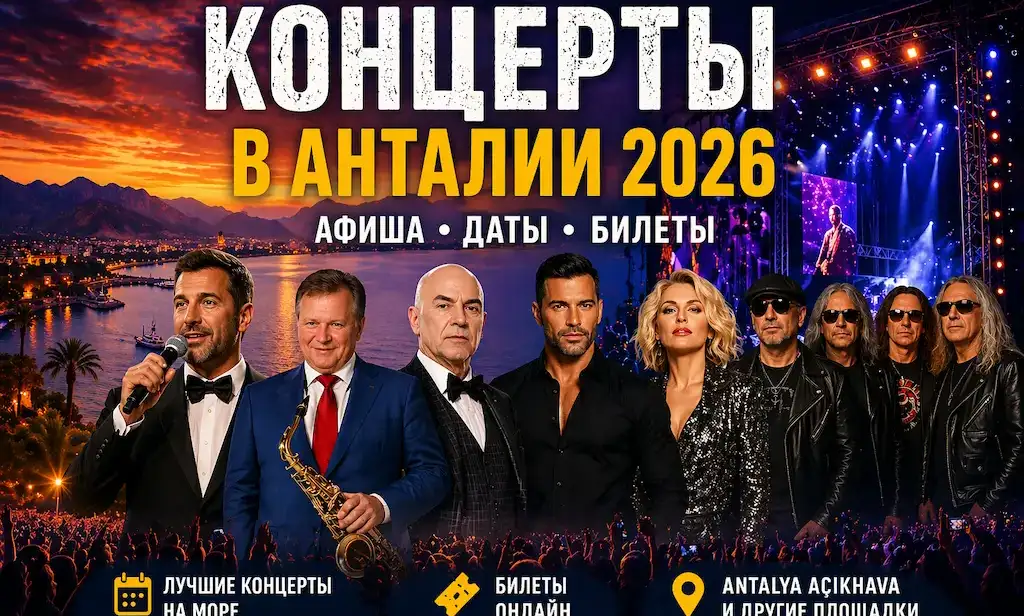 Концерты в Анталии 2026 афиша концертов билеты и звезды в Турции