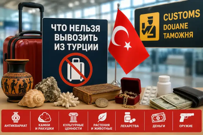 Что нельзя вывозить из Турции — антиквариат, камни, лекарства и деньги