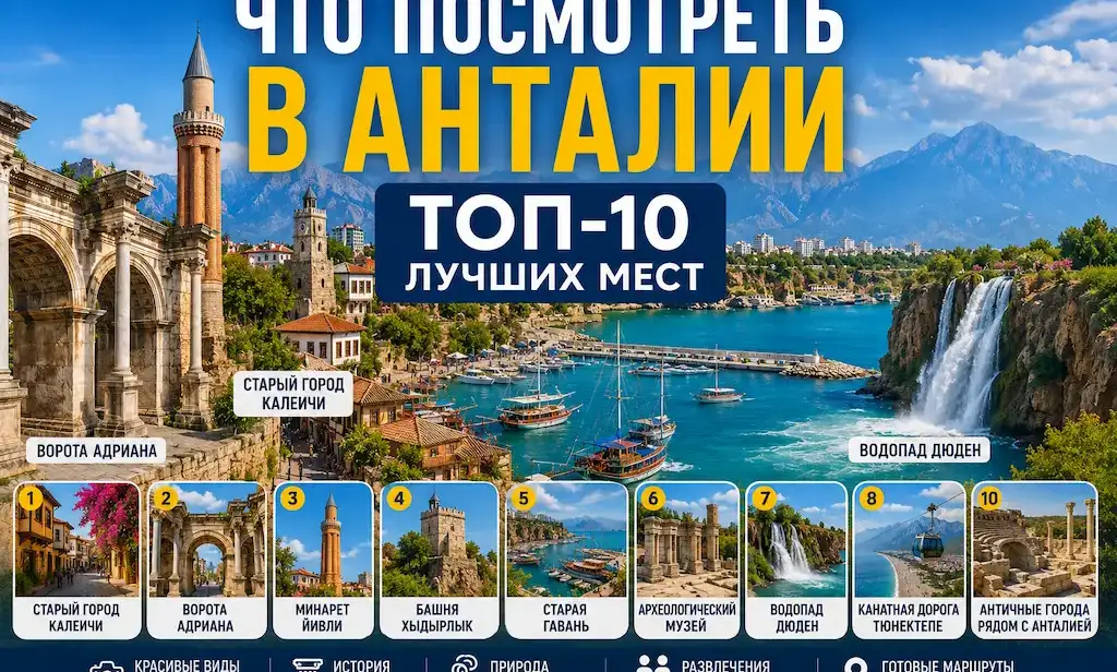 Что посмотреть в Анталии — Калеичи, водопад Дюден и достопримечательности города