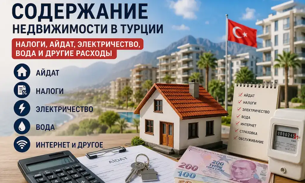 Содержание недвижимости в Турции: айдат, налоги, электричество, вода и коммунальные расходы