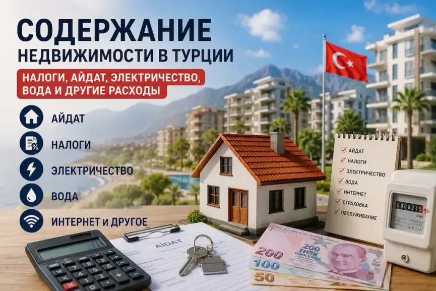 Содержание недвижимости в Турции: айдат, налоги, электричество, вода и коммунальные расходы