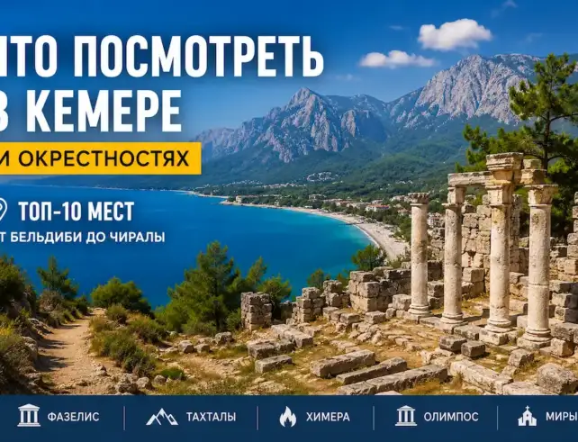 Что посмотреть в Кемере и окрестностях: Фазелис, Олимпос, Тахталы и другие достопримечательности региона Кемер