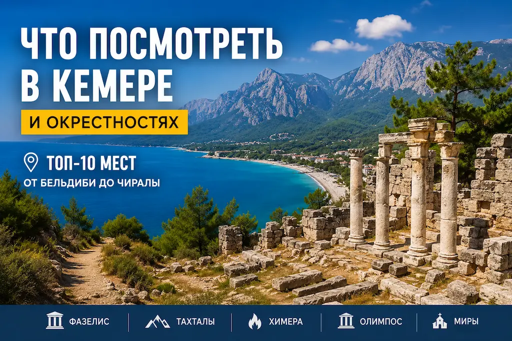 Что посмотреть в Кемере и окрестностях: Фазелис, Олимпос, Тахталы и другие достопримечательности региона Кемер